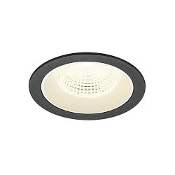 Indbygnings loftlampe NUMINOS® L rund, egnet til VDU-arbejdsstationer IP20, sort, hvid, lakeret dæmpbar