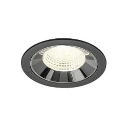 Indbygnings loftlampe NUMINOS® L egnet til VDU-arbejdsstationer IP20, chrom, sort dæmpbar