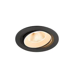 Indbygnings loftlampe NUMINOS® MOVE L rund, egnet til VDU-arbejdsstationer IP20, sort, hvid, lakeret dæmpbar