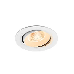 Indbygnings loftlampe NUMINOS® MOVE L rund, egnet til VDU-arbejdsstationer IP20, hvid, lakeret dæmpbar
