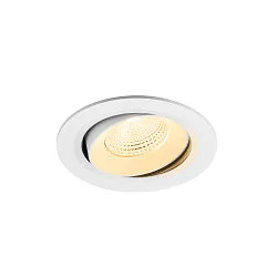 Indbygnings loftlampe NUMINOS® MOVE L rund, egnet til VDU-arbejdsstationer IP20, hvid, lakeret dæmpbar