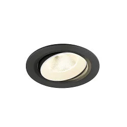 Indbygnings loftlampe NUMINOS® MOVE L rund, egnet til VDU-arbejdsstationer IP20, sort, hvid, lakeret dæmpbar