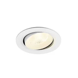Indbygnings loftlampe NUMINOS® MOVE L rund, egnet til VDU-arbejdsstationer IP20, hvid, lakeret dæmpbar