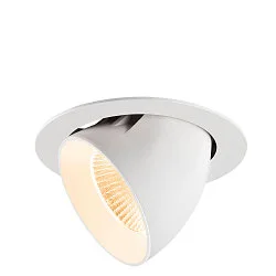 Indbygnings loftlampe NUMINOS® GIMBLE XL egnet til VDU-arbejdsstationer IP20, hvid, lakeret dæmpbar