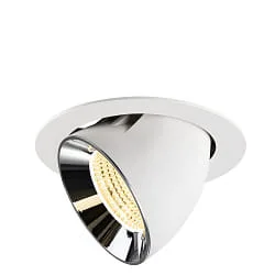 Indbygget spotlys NUMINOS® GIMBLE XL svingbar, egnet til VDU-arbejdsstationer IP20, chrom, hvid dæmpbar