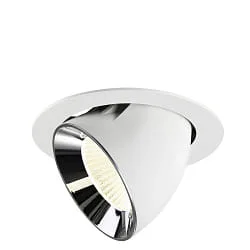 Indbygget spotlys NUMINOS® GIMBLE XL svingbar, egnet til VDU-arbejdsstationer IP20, chrom, hvid dæmpbar