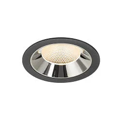 Indbygnings loftlampe NUMINOS® XL egnet til VDU-arbejdsstationer IP20, chrom, sort dæmpbar