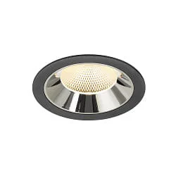 Indbygnings loftlampe NUMINOS® XL egnet til VDU-arbejdsstationer IP20, chrom, sort dæmpbar