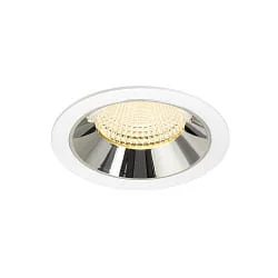 Indbygnings loftlampe NUMINOS® XL egnet til VDU-arbejdsstationer IP20, chrom, hvid dæmpbar