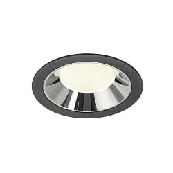 Indbygnings loftlampe NUMINOS® XL egnet til VDU-arbejdsstationer IP20, chrom, sort dæmpbar
