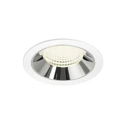 Indbygnings loftlampe NUMINOS® XL egnet til VDU-arbejdsstationer IP20, chrom, hvid dæmpbar