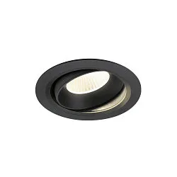 Indbygnings loftlampe NUMINOS® MOVE XL rund, egnet til VDU-arbejdsstationer IP20, sort, lakeret dæmpbar