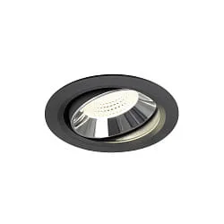 Indbygnings loftlampe NUMINOS® MOVE XL svingbar, egnet til VDU-arbejdsstationer IP20, chrom, sort dæmpbar