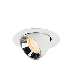Indbygget spotlys NUMINOS® GIMBLE XS svingbar, egnet til VDU-arbejdsstationer IP20, chrom, hvid dæmpbar