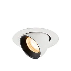 Indbygget spotlys NUMINOS® GIMBLE XS svingbar, egnet til VDU-arbejdsstationer IP20, sort, hvid dæmpbar