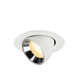 Indbygget spotlys NUMINOS® GIMBLE XS svingbar, egnet til VDU-arbejdsstationer IP20, chrom, hvid dæmpbar