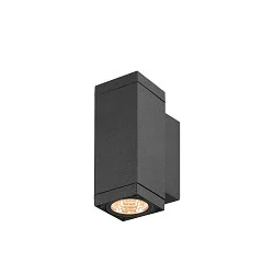 Udendørs wall luminaire THEO PRO S SINGLE lille, firkantet, DALI styrbar, havluftbestandig IP65, antracit, lakeret dæmpbar