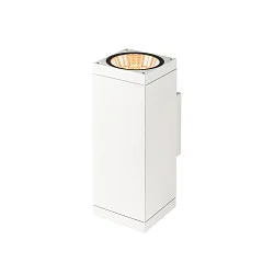 outdoor wall luminaire THEO PRO L UP/DOWN large, square, DALI controllable, sea-air resistant IP65, white, lacquered dimmable
