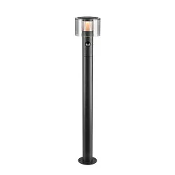 Udendørs stativlampe TAHA II 90 med sensor, CCT Switch, omskiftelig IP54, sort, lakeret 