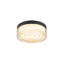Væg- og Loftlampe CYFT WAVE XL IP65, sort, lakeret dæmpbar