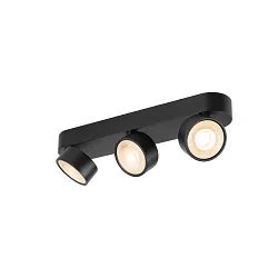 Væg- og Loftlampe KALU 2.0 TRIPLE PHASE 3-flammer, UGR < 19, kardanisk drejning IP20, sort dæmpbar