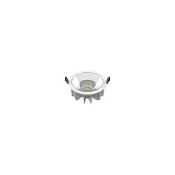 Indbygnings loftlampe DOWNLIGHT P 165 ON-OFF stiv, slagfast, multipower, kablet gennem IP54, hvid 