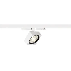 3-phase spot EURO CUBE 2 L DALI flat, square, DALI controllable, UGR < 19, cardanic IP20, black, white dimmable