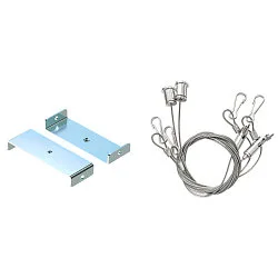 tilbehør Wireophæng BATTEN FLAT P / Y-TYPE mekanisk, sæt med 2, rustfrit stål 3cm