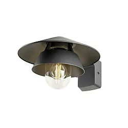 Væglampe SEJERO E27 IP65, antracit dæmpbar