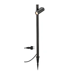 Jordspydslampe HELIA SLIM POLE SINGLE med stik IP65, sort