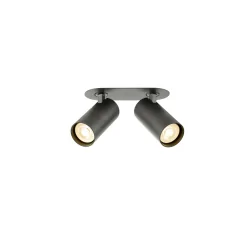halvindbygget spotlampe ENOLA 2.0 S RL DOUBLE PAR11 2-flammer, med lampefatning GU10 IP20, sort