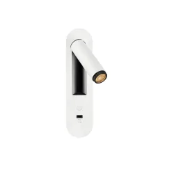 Vægindbygningslampe GRIP! S WL DIM USB-C med afbryder, justerbar, med USB-opladningsfunktion IP20, sort, hvid dæmpbar