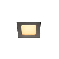 LED Indbygningslampe FRAME BASIC LED SET Downlight, 9,4W, SMD LED, 3000K, 90°, inkl. netdel, Clip fjedre, sort