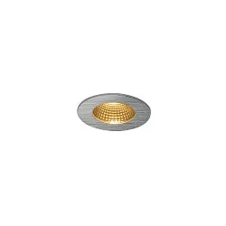 LED Indbygningslampe PATTA-I, rund, 12W, COB LED, 38°, 3000K, IP65, inkl. netdel, alu børstet
