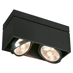 Downlight KARDAMOD SURFACE SQUARE ES111 Double, firkantet, 2x GU10, sort