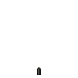 Pendel FITU PD, E27, længde 9.1cm, pendul 500cm, med åben kabelende, sort