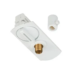 1-Faset 230 volt Adapter til strømskinne inkl. Trækaflastning, hvid