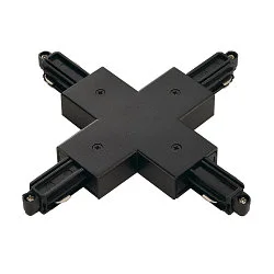 X-samlestykke til 1-Faset 230 volt strømskinne, monteret version, sort