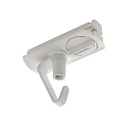 Adapter for 1-Phase High Voltage track, electrical, with hook, white