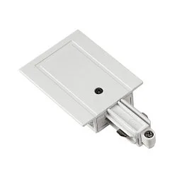 Tilslutning til 1-Faset 230 volt strømskinne, installere version, beskyttelsesleder højre, hvid