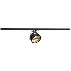Spot KALU TRACK QPAR111 Lampehoved, GU10, max. 75W, inkl. 1-Faset adapter, sort