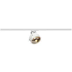 Spot KALU TRACK QPAR111 Lamphead , GU10, max. 75W, incl. 1-Phase adaptor, white