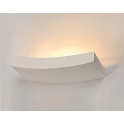 Væglampe GL 102 CURVE, hvid Gips, R7s 78mm, max. 100W