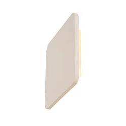 Gips Væglampe PLASTRA SQUARE, firkantet, hvid Gips, 48 LED, 3000K