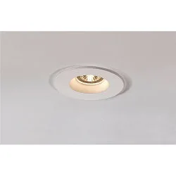 Indbygningslampe PLASTRA Downlight, GU10, rund, hvid gips