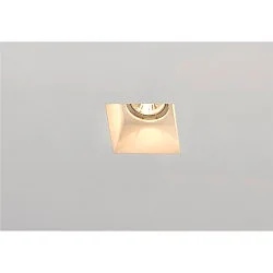 Indbygningslampe PLASTRA Downlight, GU10, firkant, hvid gips