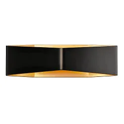 LED Væglampe CARISO WL-4 LED, 2x 9W LED, 2700K, sort/messing