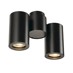 Væglampe / Loftlampe ENOLA_B DOUBLE, 2x GU10 QPAR51 maks. 50W, roterbar + drejelig, aluminium, hvid