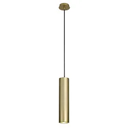 Pendant luminaire ENOLA_B PD-1, IP20, GU10 QPAR51 max. 50W, Ø 6.7cm / H 30cm, aluminium, brass