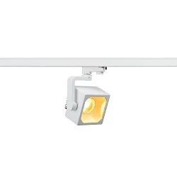 LED 3-Faset Spot EURO CUBE, 28,5W, 3000K, 60°, inkl. 3-Faset-Adapter, hvid